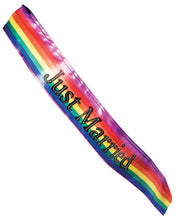 Load image into Gallery viewer, Rainbow Just Married Sash