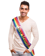 Load image into Gallery viewer, Rainbow Just Married Sash