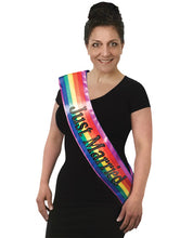 Load image into Gallery viewer, Rainbow Just Married Sash