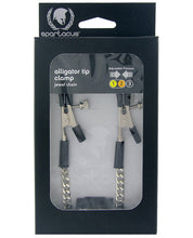 Load image into Gallery viewer, Spartacus Adjustable Alligator Nipple Clamps W-silver Chain