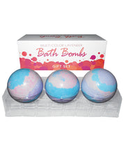 Load image into Gallery viewer, Multi Color Bath Bombs - Lavender Pack Of 3
