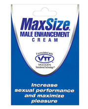 Load image into Gallery viewer, Max Size Male Enhancement Cream - Individual Foil Packet