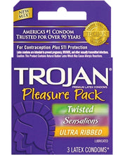 Load image into Gallery viewer, Trojan Pleasure Pack Condoms - Box Of 3