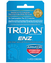 Load image into Gallery viewer, Trojan Enz Spermicidal Lubricated Condoms - Box Of 3