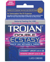 Load image into Gallery viewer, Trojan Double Ecstasy Condom - Box Of 3