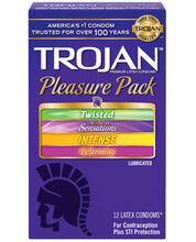 Load image into Gallery viewer, Trojan Pleasure Condoms - Asst. Box Of 12
