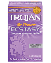 Load image into Gallery viewer, Trojan Her Pleasure Ecstasy Condoms - Box Of 10