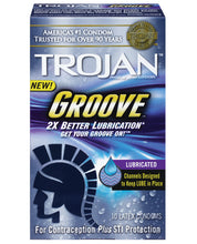 Load image into Gallery viewer, Trojan Groove Lubricated Condoms - Box Of 10