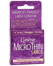 Load image into Gallery viewer, Kimono Micro Thin Large Condom - Box Of 3