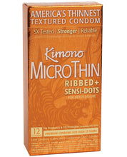 Load image into Gallery viewer, Kimono Ribbed Sensi Dots Condom - Box Of 12