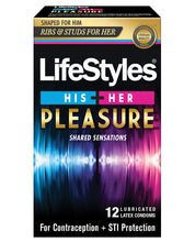 Load image into Gallery viewer, Lifestyles His &amp; Her Pleasure Condoms - Pack Of 12