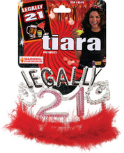 Load image into Gallery viewer, Legally 21 Tiara W-marabou