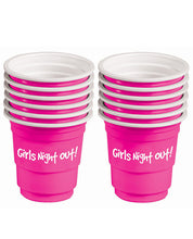 Load image into Gallery viewer, Girls Night Out! Bachelorette Plastic Shot Glasses - Pink Set Of 12