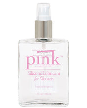 Load image into Gallery viewer, Pink Silicone Lube - 4 Oz Glass Bottle
