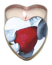 Load image into Gallery viewer, Earthly Body Suntouched Hemp Edible Candle - 4.7 Oz Heart Tin Strawberry