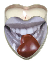 Load image into Gallery viewer, Earthly Body Suntouched Hemp Edible Candle - 4.7 Oz Heart Tin Chocolate