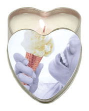 Load image into Gallery viewer, Earthly Body Suntouched Hemp Edible Candle - 4.7 Oz Heart Tin Vanilla Ice Cream