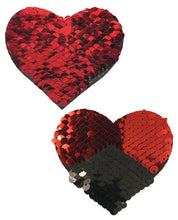 Load image into Gallery viewer, Pastease Color Changing Flip Sequins Hearts - Red-black O-s
