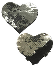 Load image into Gallery viewer, Pastease Color Changing Flip Sequins Heart - Slate-black O-s