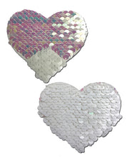 Load image into Gallery viewer, Pastease Color Changing Flip Sequins Heart - Pearl-white O-s