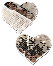 Load image into Gallery viewer, Pastease Color Changing Flip Sequins Heart - Rose Gold O-s