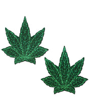 Load image into Gallery viewer, Pastease Glitter Marijuana Leafs - Green O-s
