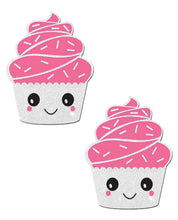Load image into Gallery viewer, Pastease Cupcake Glittery Frosting Nipple Pastie - White O-s