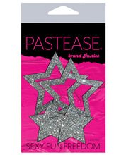 Load image into Gallery viewer, Pastease Glitter Peek A Boob Stars - Silver O-s