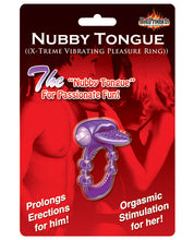 Load image into Gallery viewer, Nubby Tongue X-treme Vibrating Pleasure Ring - Purple