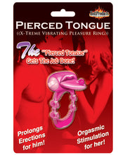 Load image into Gallery viewer, Pierced Tongue X-treme Vibrating Pleasure Ring - Magenta