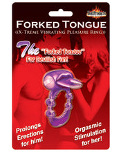 Load image into Gallery viewer, Forked Tongue X-treme Vibrating Pleasure Ring - Purple