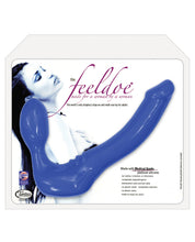 Load image into Gallery viewer, Tantus Vibrating Silicone Slim Feeldoe - Blue