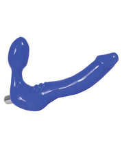 Load image into Gallery viewer, Tantus Vibrating Silicone Slim Feeldoe - Blue