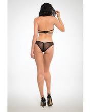 Load image into Gallery viewer, Adore Hooded Lace Bra &amp; Panty Black Lg