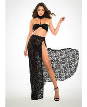 Load image into Gallery viewer, Adore Lace Bandeau Top &amp; Skirt Black Lg