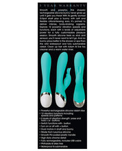 Load image into Gallery viewer, Adam &amp; Eve Silicone Rechargeable Rabbit - Teal