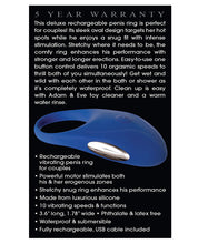 Load image into Gallery viewer, Adam &amp; Eve Rechargeable Couples Penis Ring - Blue