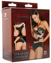 Load image into Gallery viewer, Adam &amp; Eve Scarlet Couture Bondage Strap On Starter Set