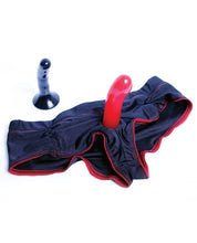 Load image into Gallery viewer, Adam &amp; Eve Scarlet Couture Bondage Plus Size Strap On Starter Set - Black-red