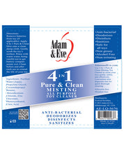 Load image into Gallery viewer, Adam &amp; Eve 4 In 1 Pure &amp; Clean Misting Cleaner - 4oz