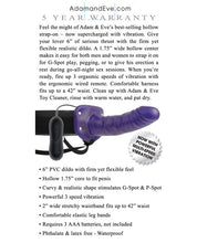 Load image into Gallery viewer, Adam &amp; Eve Universal Vibrating Hollow Strap On