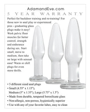 Load image into Gallery viewer, Adam &amp; Eve Glass Anal Training Trio