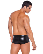 Load image into Gallery viewer, Zeus Wet Look Shorts Black O-s
