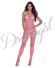 Load image into Gallery viewer, Simply Sexy Convertible Diamond Pattern Open Crotch Bodystocking - Doubles As Crop Top- Rnbw- Os