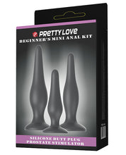 Load image into Gallery viewer, Pretty Love Beginner's Mini Anal Kit - Black Set Of 3