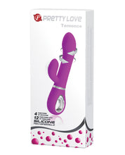 Load image into Gallery viewer, Pretty Love Terrence Liquid Silicone Rotating Head Rabbit - Fuchsia