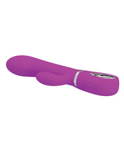 Load image into Gallery viewer, Pretty Love Terrence Liquid Silicone Rotating Head Rabbit - Fuchsia