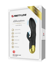 Load image into Gallery viewer, Pretty Love Liberators Liquid Silicone Sucking Rabbit - Black &amp; Gold