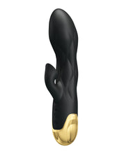 Load image into Gallery viewer, Pretty Love Liberators Liquid Silicone Sucking Rabbit - Black &amp; Gold
