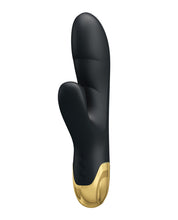 Load image into Gallery viewer, Pretty Love Naughty Play Liquid Silicone Sucking Rabbit - Black &amp; Gold